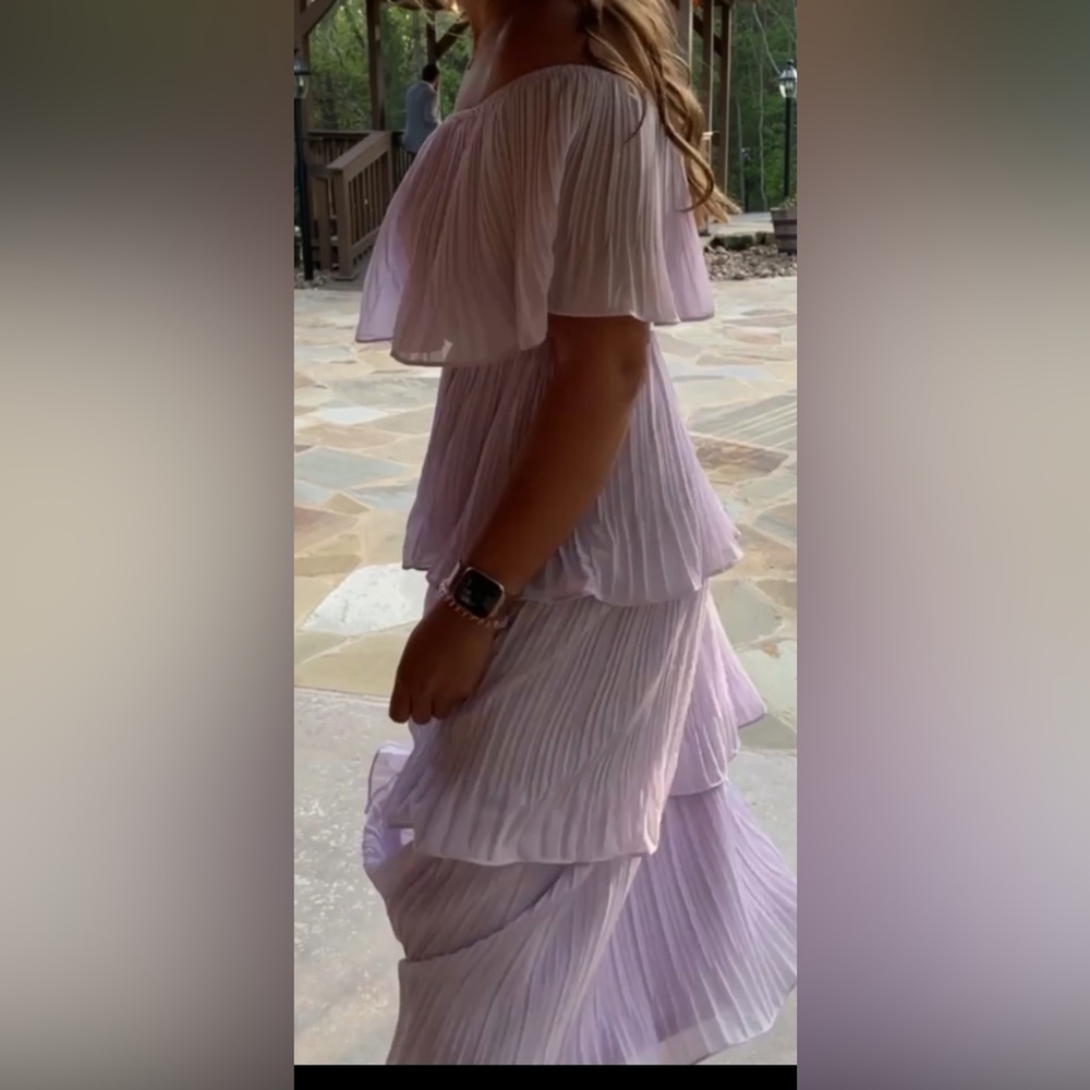 Lulu’s Gala Ready Off-The-Shoulder Ruffle MIDI Dress - Picture 2 of 3